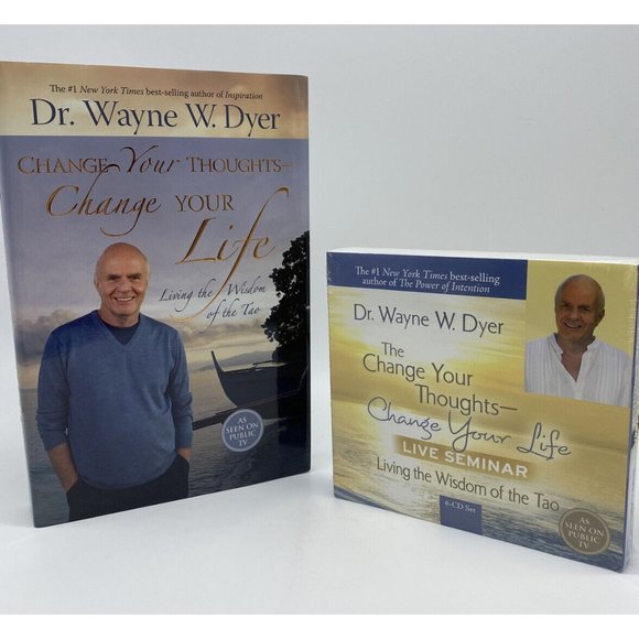 New Dr. Wayne W. Dyer Change Your Thoughts Change Your Life 2007 Book And CD Set - Picture 1 of 6